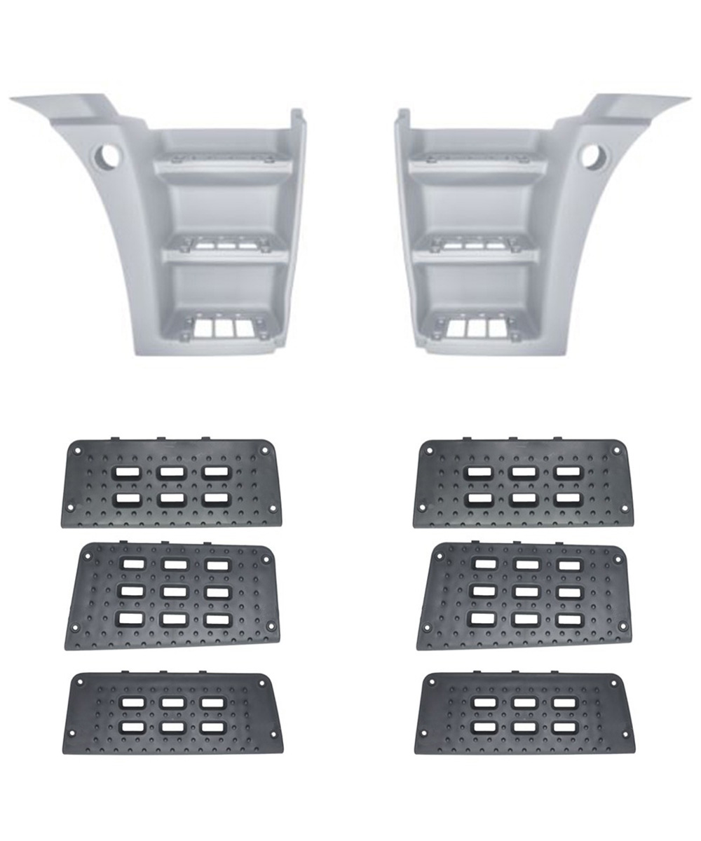 Estribo VW Constellation 19320 19330 19360 19370 19390 19420 25320 25360 25370 25390 25420 26390 26420 com Tapetes - Par